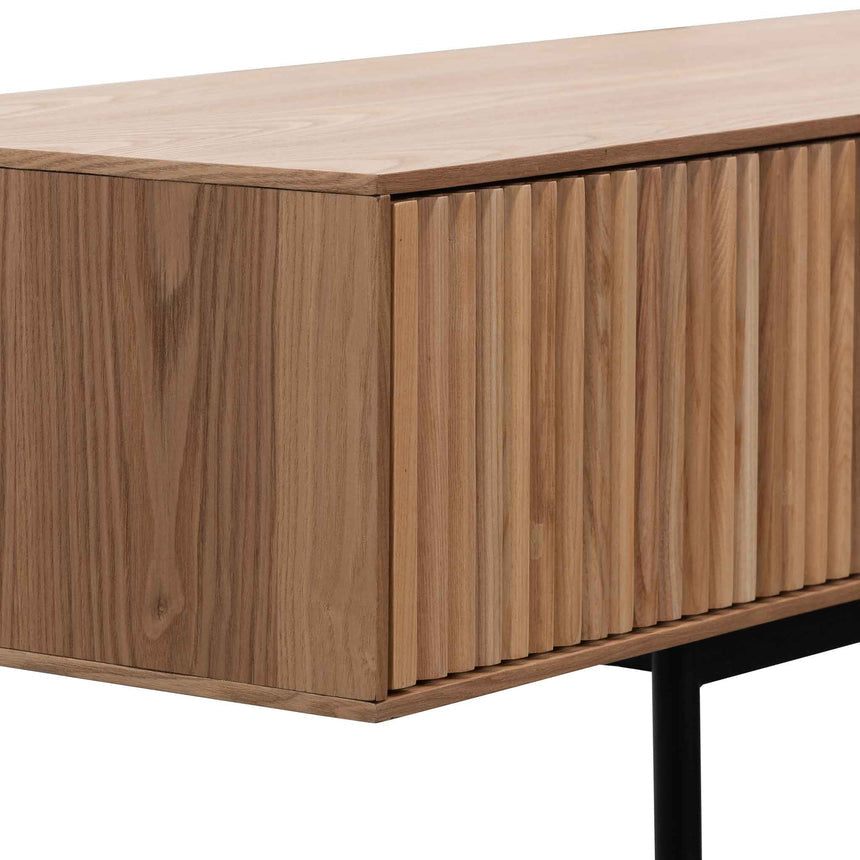 120cm Console Table - Natural with Black Legs - View 7