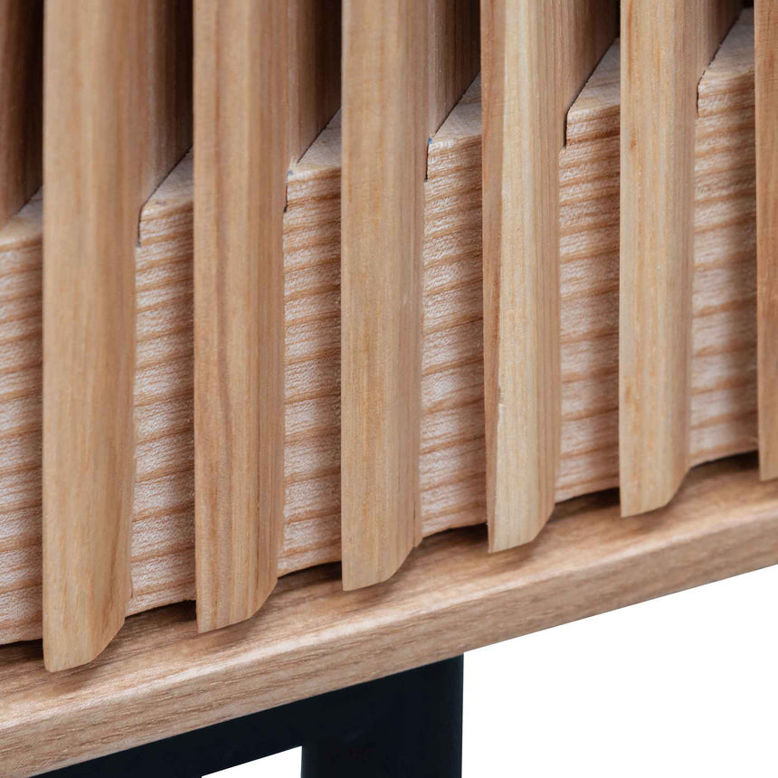 120cm Console Table - Natural with Black Legs - View 12