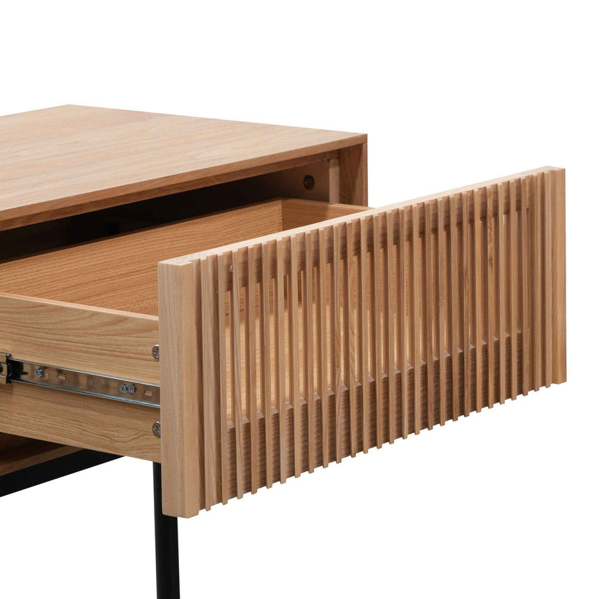 120cm Console Table - Natural with Black Legs - View 8