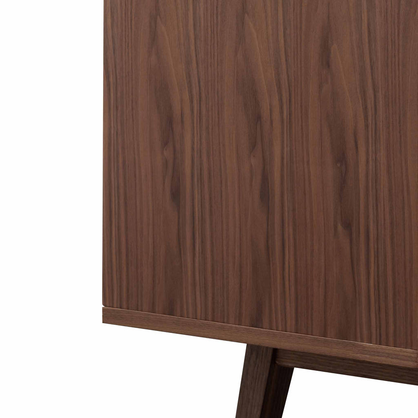 1.6m Sideboard Buffet Unit - Walnut with Black Doors - View 8
