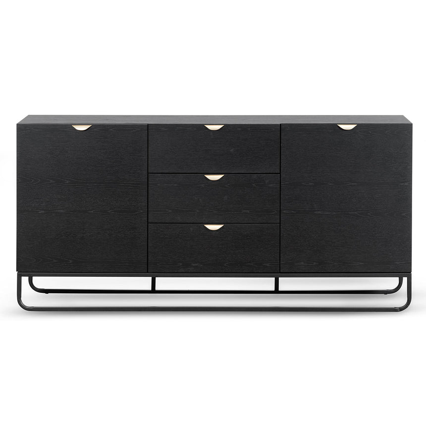 1.75m Wooden Sideboard - Black - View 2