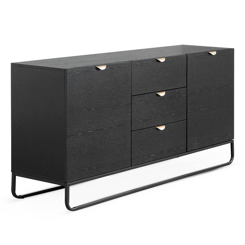 1.75m Wooden Sideboard - Black - View 4