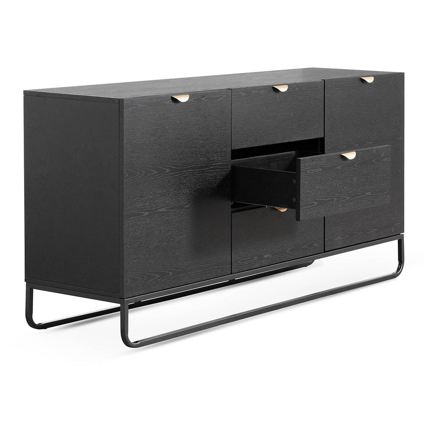 1.75m Wooden Sideboard - Black - View 6