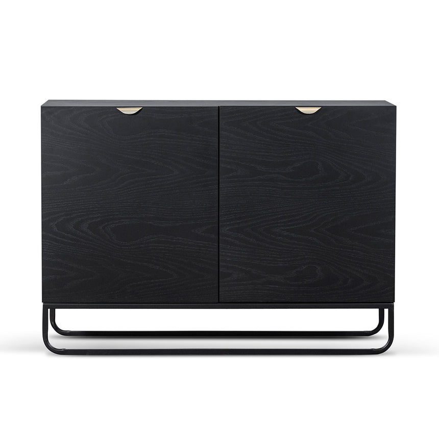 1.2m Wooden Sideboard - Black - View 2