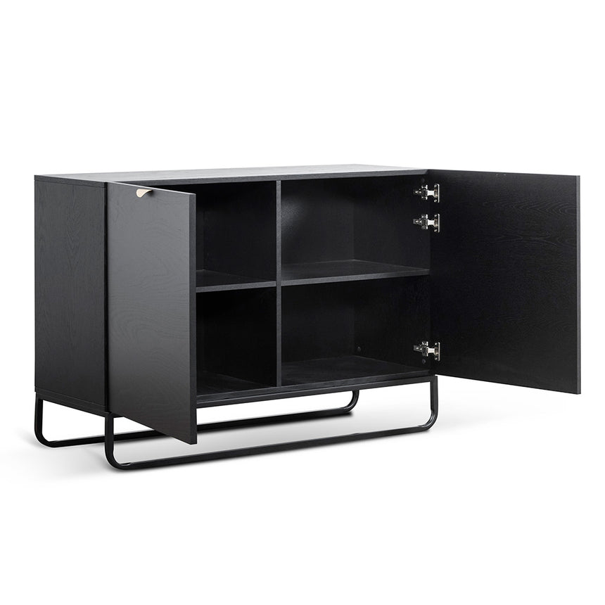 1.2m Wooden Sideboard - Black - View 5