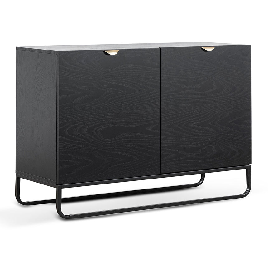1.2m Wooden Sideboard - Black - View 4