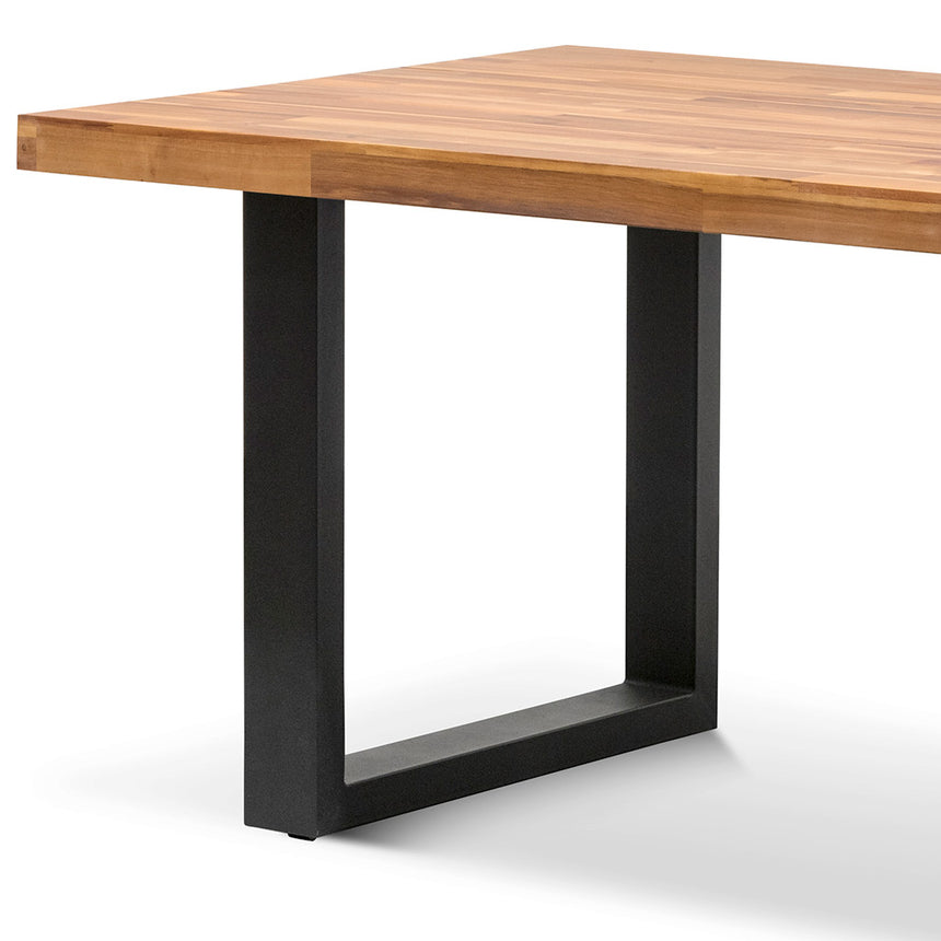 2.1m Dining Table - Natural with Black Leg - View 4