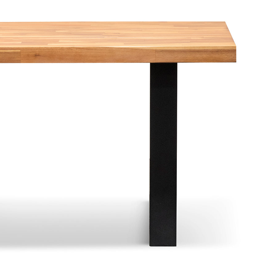 2.1m Dining Table - Natural with Black Leg - View 8