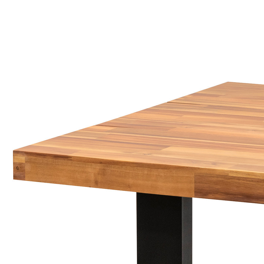 2.1m Dining Table - Natural with Black Leg - View 7