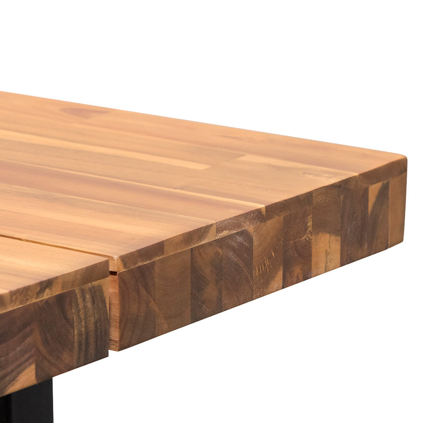2.1m Dining Table - Natural with Black Leg - View 9