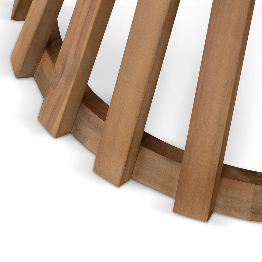 1.35m Round Dining Table - Light Natural Acacia - View 10