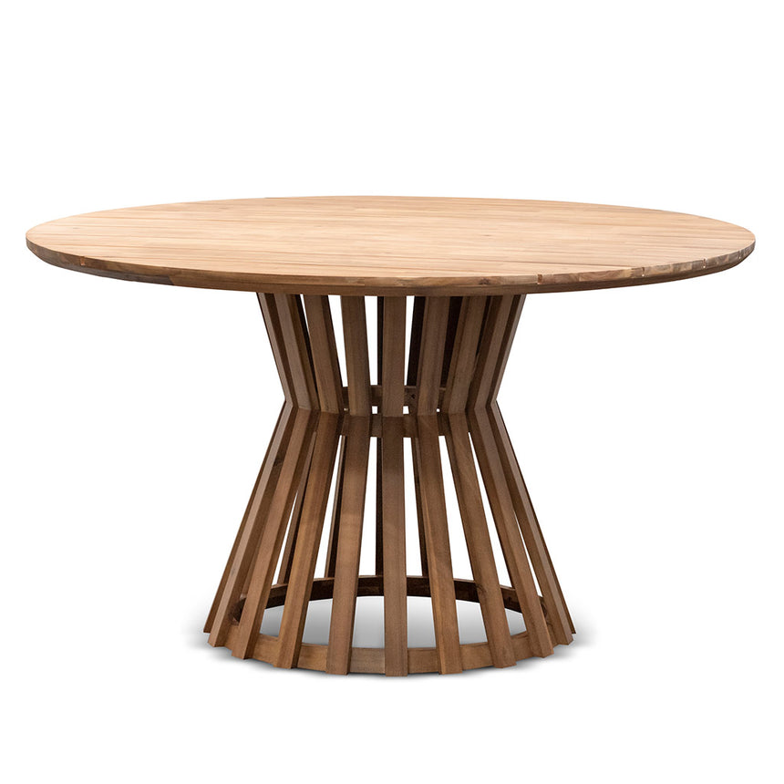 1.35m Round Dining Table - Light Natural Acacia - View 2