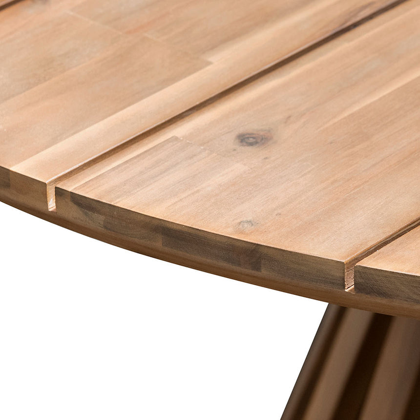 1.35m Round Dining Table - Light Natural Acacia - View 4