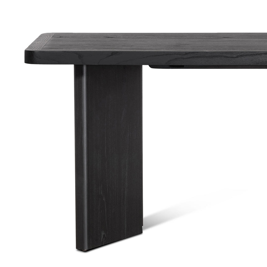 2.4m Elm Dining Table - Full Black - View 7
