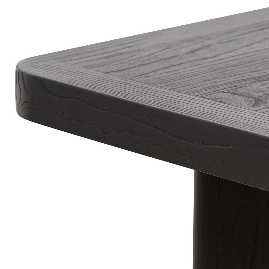 2.4m Elm Dining Table - Full Black - View 9