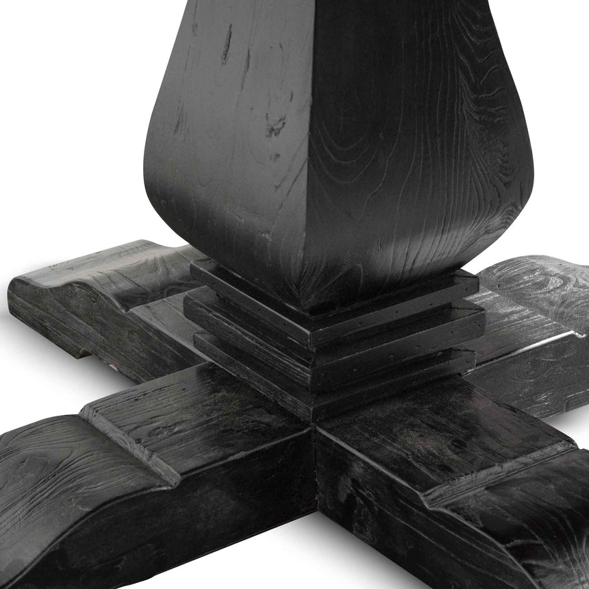 1.6m Round Dining Table - Full Black - View 6