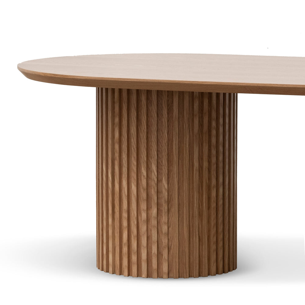 2.8m Wooden Dining Table - Natural - View 3