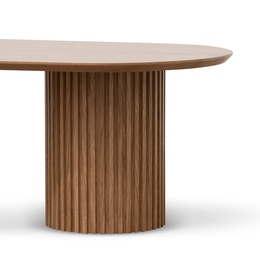 2.8m Wooden Dining Table - Natural - View 4