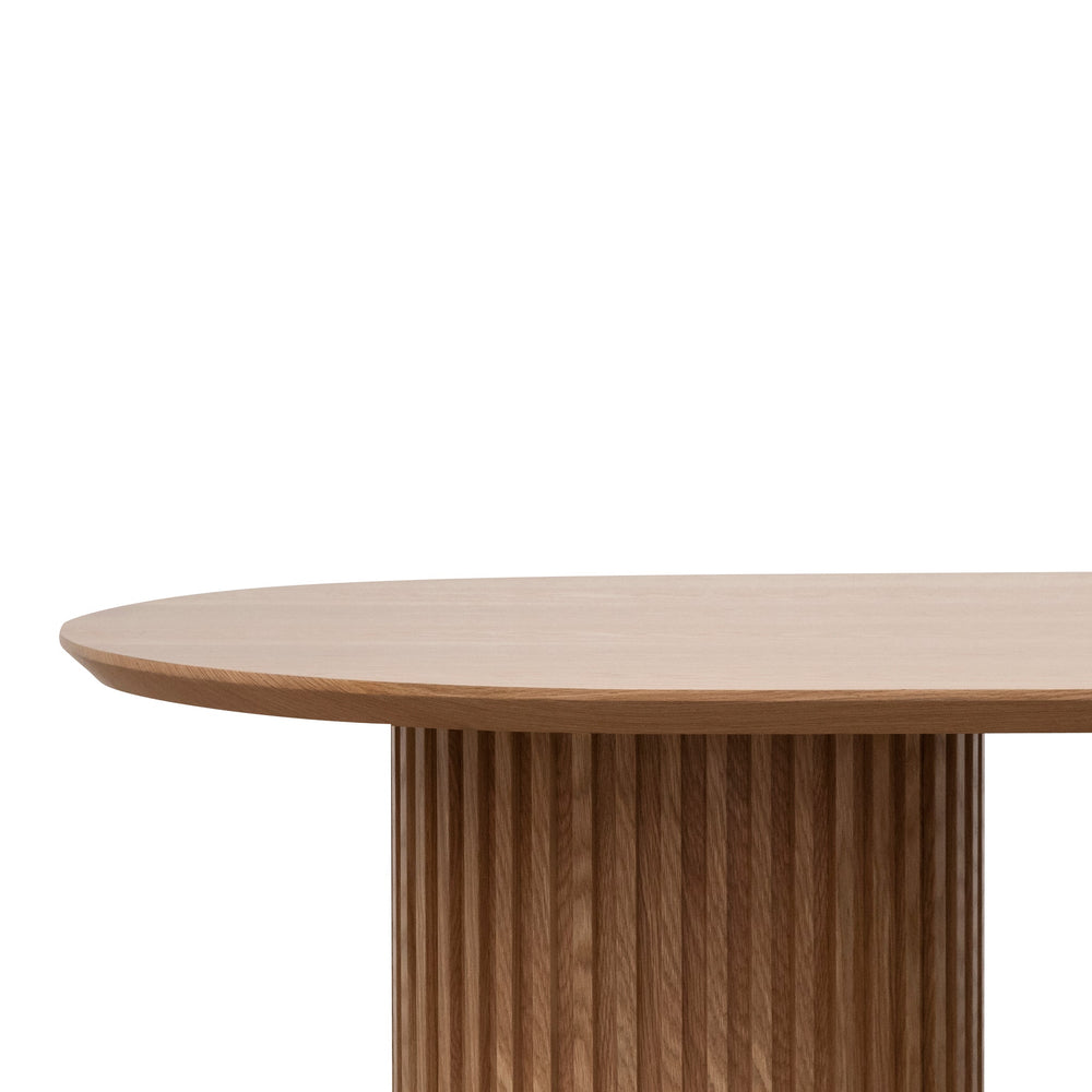 2.8m Wooden Dining Table - Natural - View 5