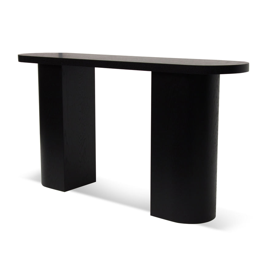 1.5m Console Table - Black Oak - View 2