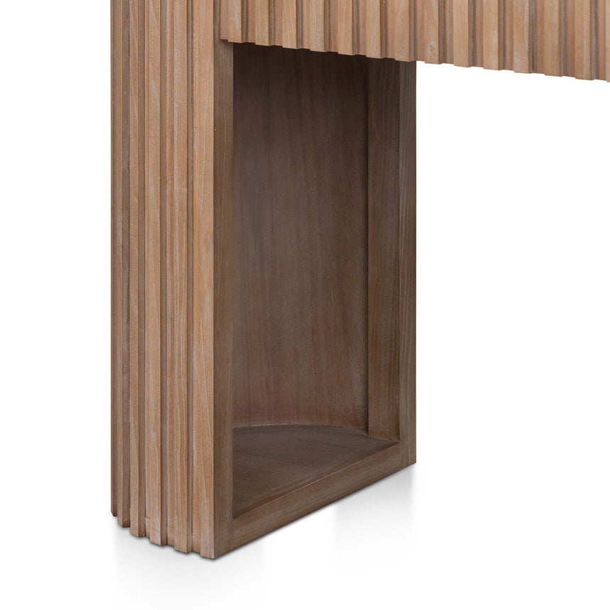 1.6m White Marble Console Table - Natural - View 7