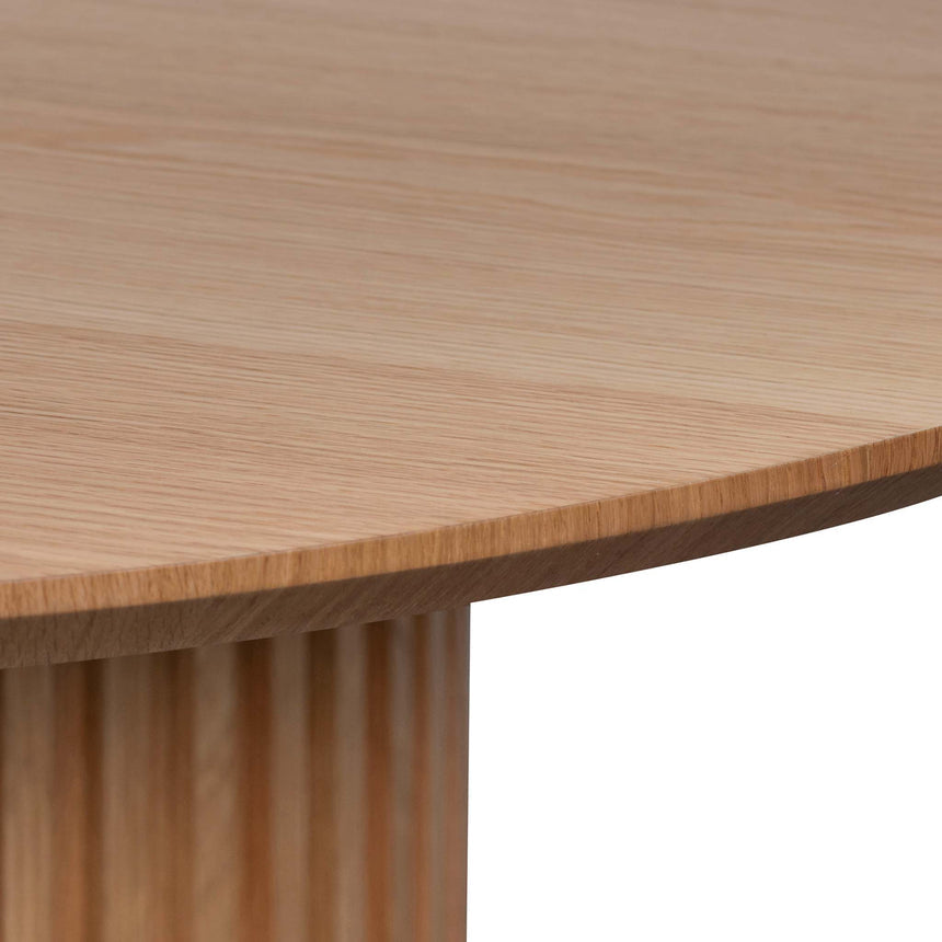 1.5m Wooden Round Dining Table - Natural - View 4