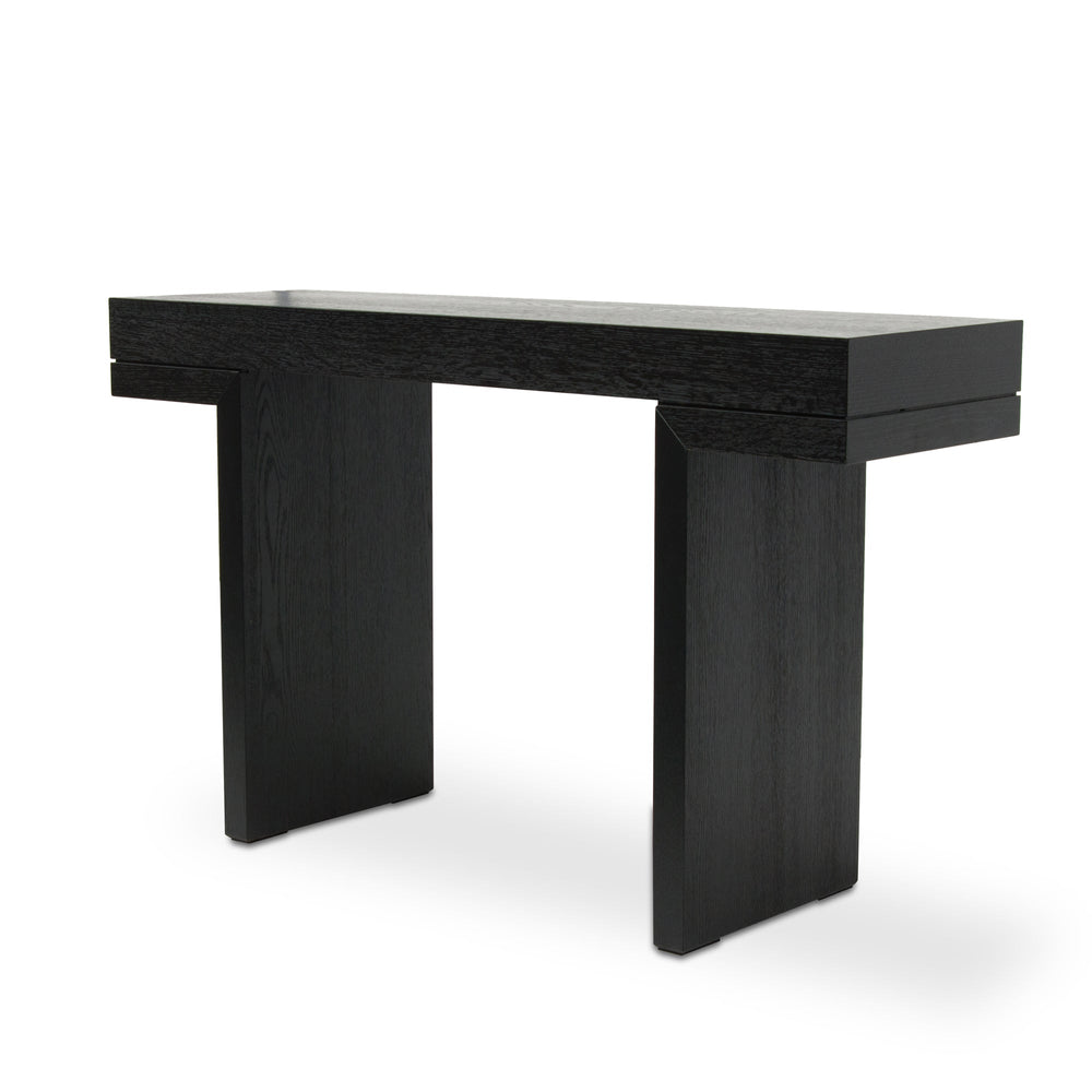 1.3m Console Table - Textured Expresso Black - View 2