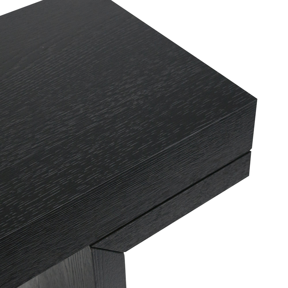 1.3m Console Table - Textured Expresso Black - View 5