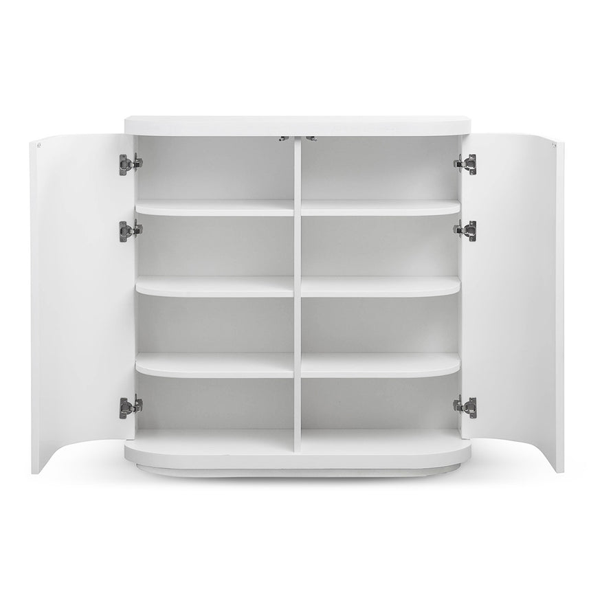 100cm Wooden Storage Cabinet - White - View 3