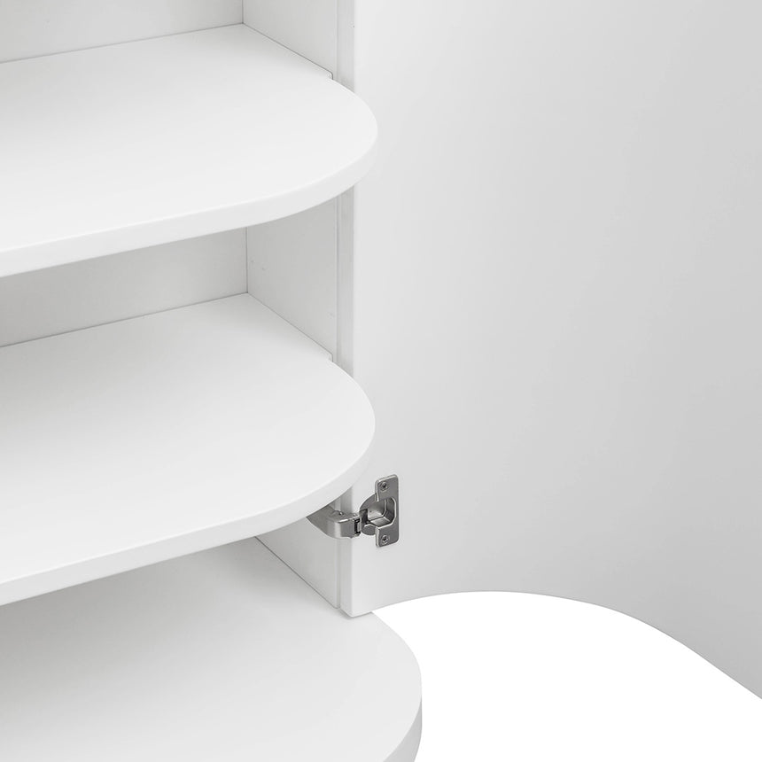 100cm Wooden Storage Cabinet - White - View 4
