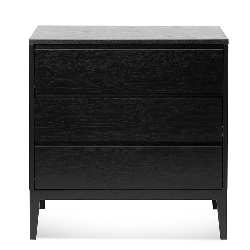 3 Drawers Dresser Unit - Black Oak - View 2