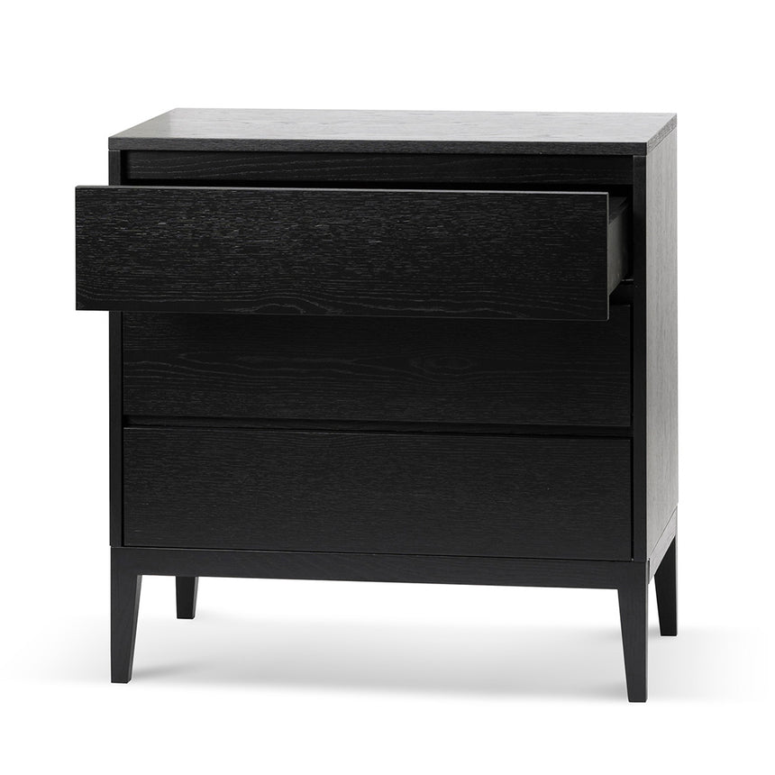 3 Drawers Dresser Unit - Black Oak - View 3