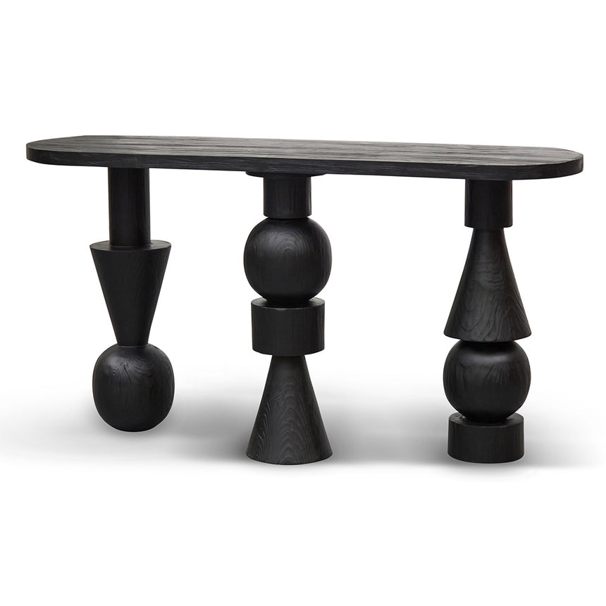 1.6m Console Table - Full Black - View 2