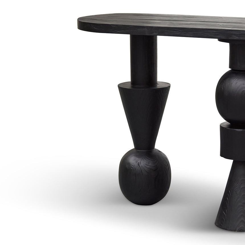 1.6m Console Table - Full Black - View 3