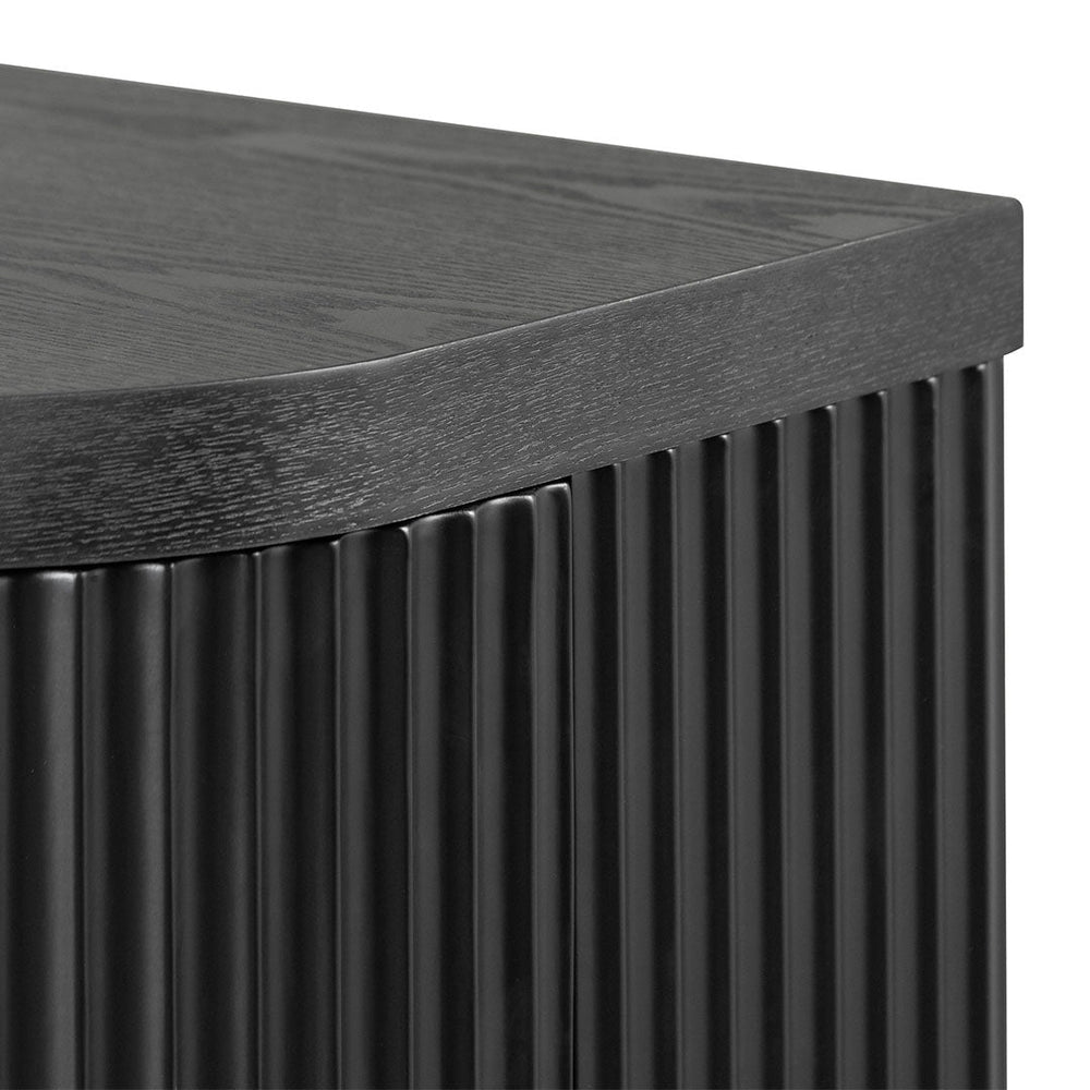 100cm Wooden Storage Cabinet - Black - View 5