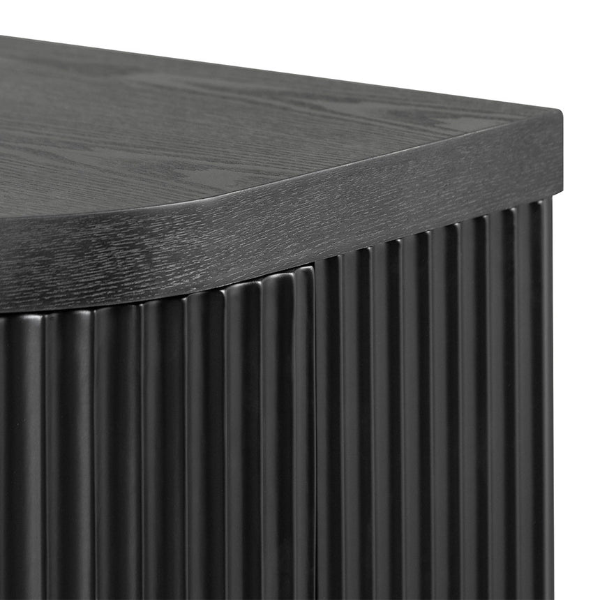 100cm Wooden Storage Cabinet - Black - View 4