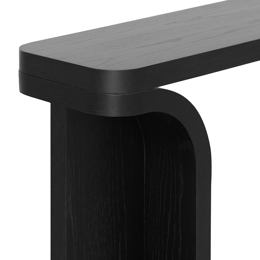 1.5m Console Table - Black Oak - View 4