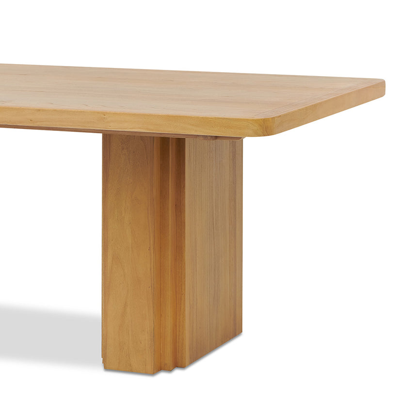 3m Elm Dining Table - Natural - View 8