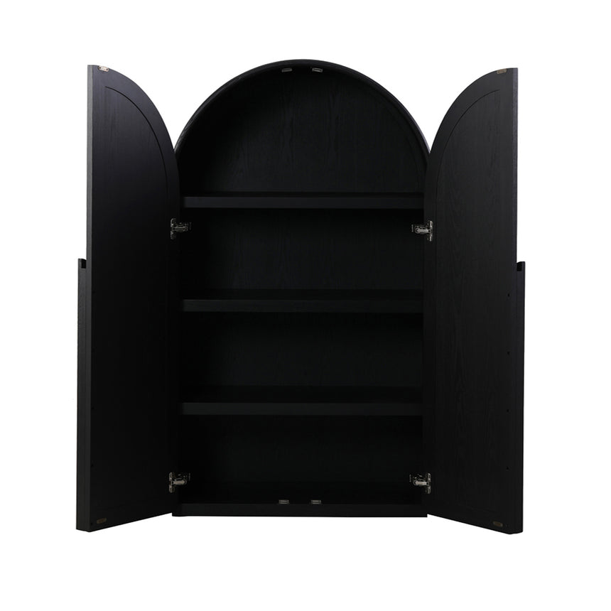 150cm (H) Ash Curve Cabinet - Full Black - View 3