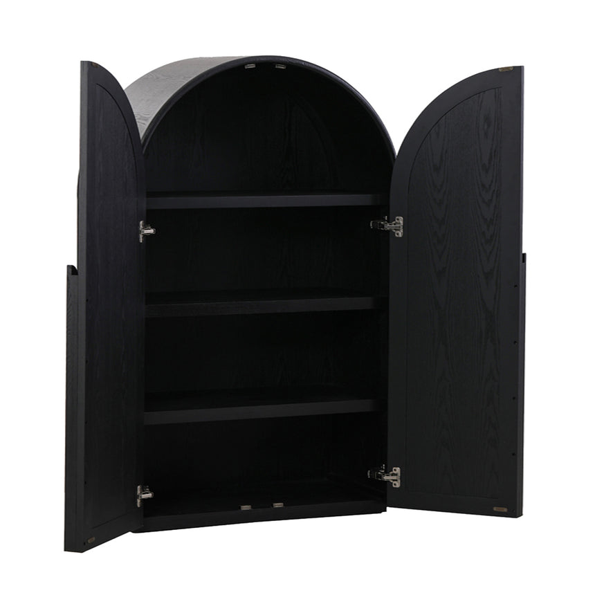 150cm (H) Ash Curve Cabinet - Full Black - View 4