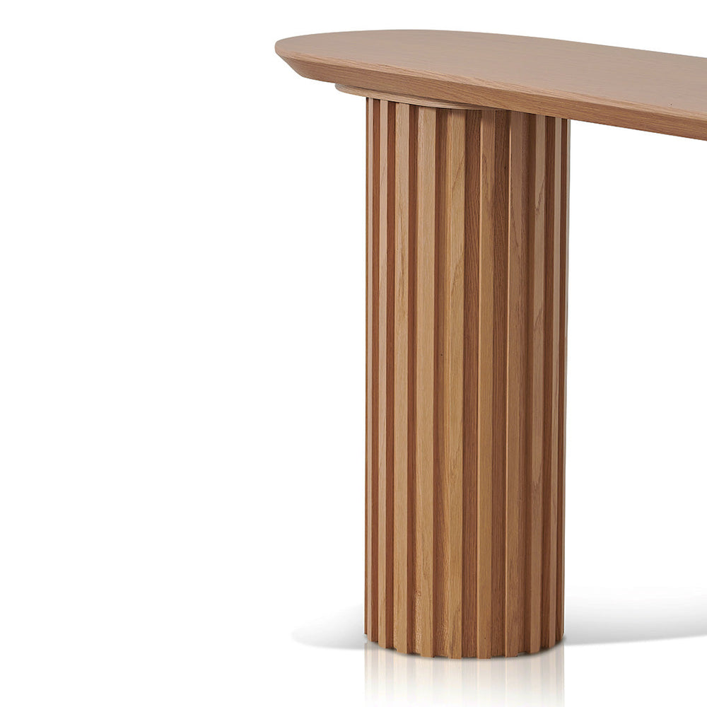 1.4m Console Table - Natural Oak - View 5