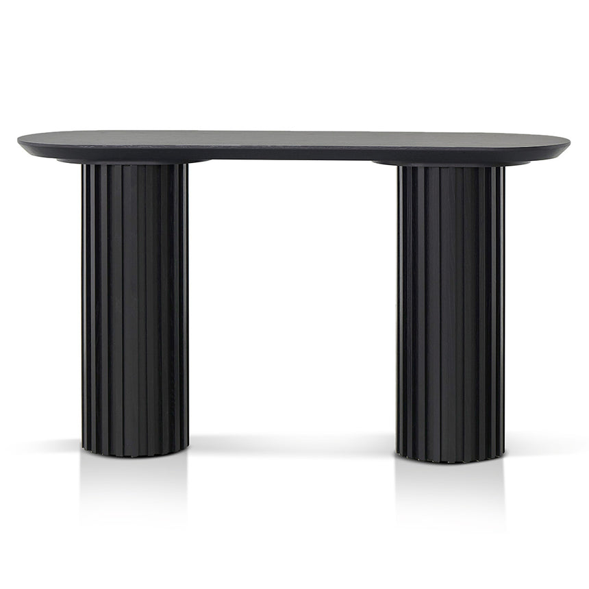 1.4m Console Table - Black Oak - View 2