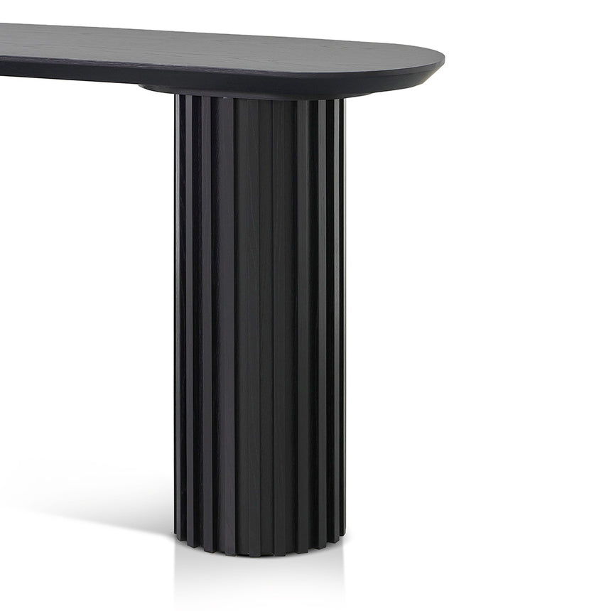 1.4m Console Table - Black Oak - View 5