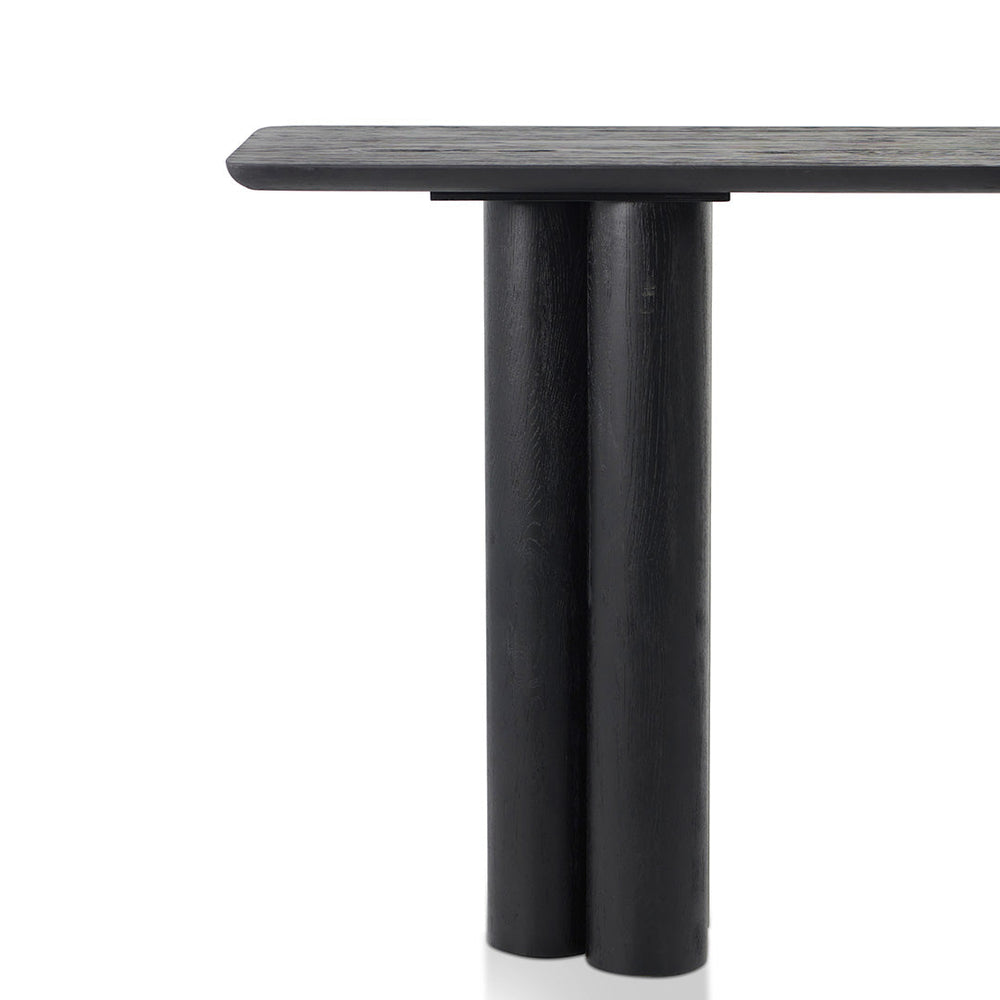 1.6m Console Table - Full Black - View 5