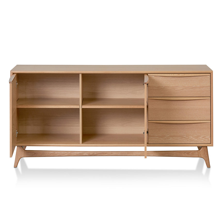 Wide Sideboard Unit with Drawers - Natural Oak - View 3