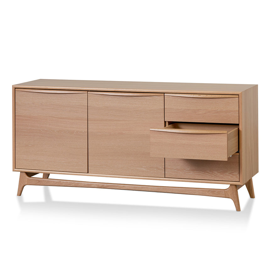 Wide Sideboard Unit with Drawers - Natural Oak - View 5