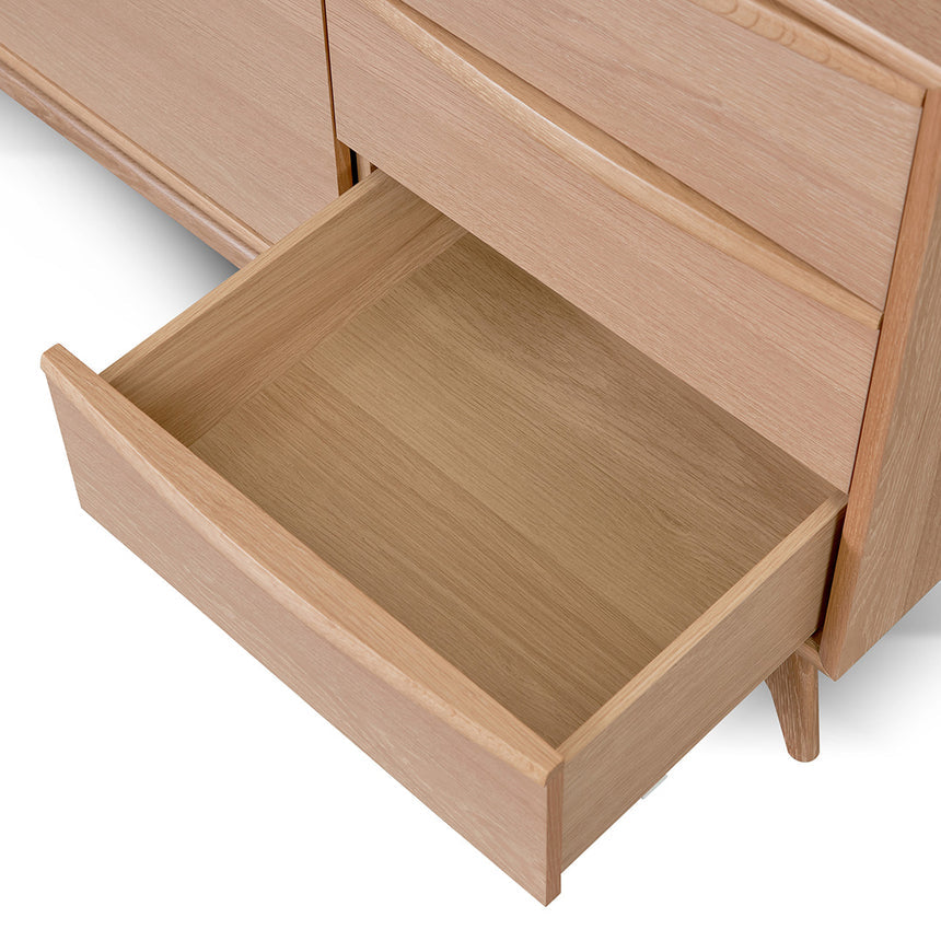 Wide Sideboard Unit with Drawers - Natural Oak - View 7