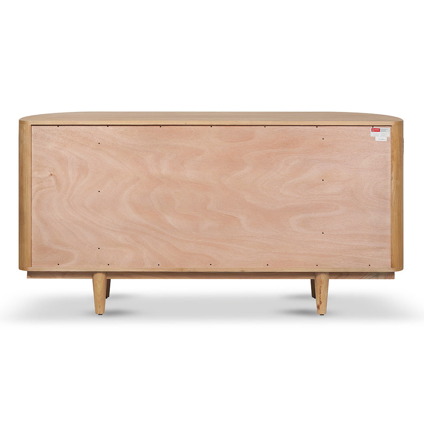 1.7m Natural Elm Sideboard - Rattan Doors - View 10