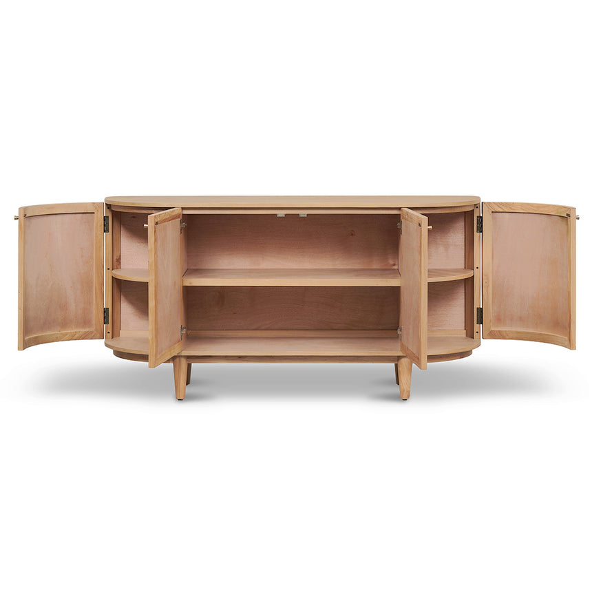 1.7m Natural Elm Sideboard - Rattan Doors - View 4