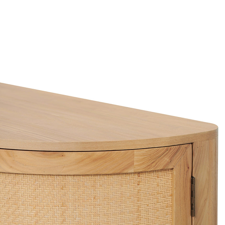 1.7m Natural Elm Sideboard - Rattan Doors - View 7